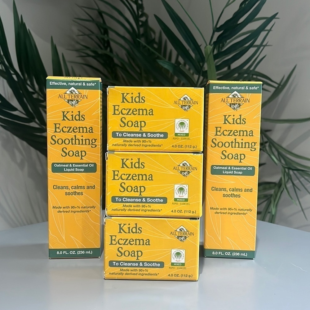 New Lot of All Terrain Kids Eczema Liquid Soap and Bar Soap